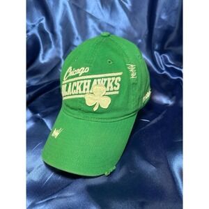 Chicago Blackhawks NHL St Patrick's Baseball Cap Hockey Adjustable Strap Back